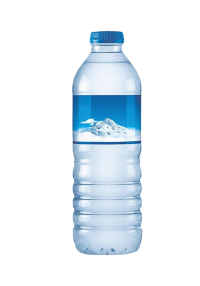 botella pequeña de agua